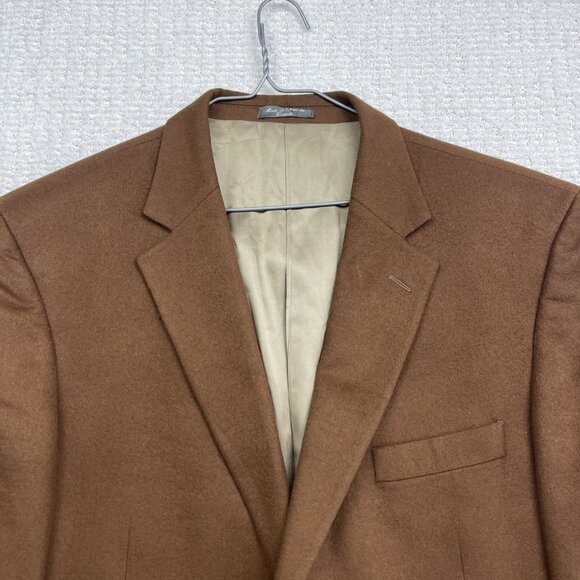 VTG Arnold Brant Pure Cashmere Sport Coat Blazer Jacket Men’s Light Brown Read* - Picture 2 of 16